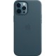 Чехол Leather Case with MagSafe iPhone 12 Pro Max Midnight Blue - Фото 1