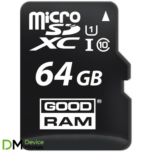 Карта пам`ятi Goodram microSDHC 64GB Class 10 UHS I + ad