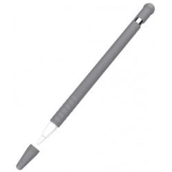 Силиконовый чехол IKSNAIL с крышкой для стилуса Apple Pencil Gray