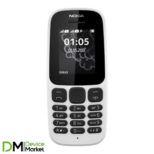 Nokia 105 New Dual Sim White