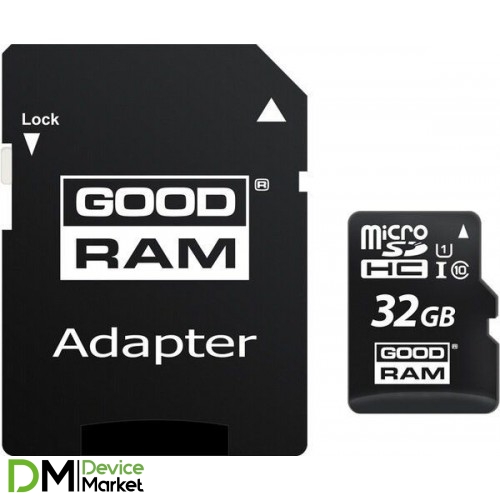 Карта памяти Goodram microSDHC 32GB Class 10 UHS I + ad