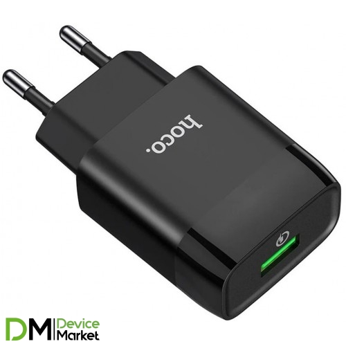 Мережевий зарядний пристрій Hoco C72Q 3.0A Black