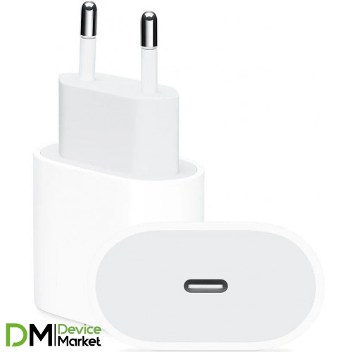 Сетевое зарядное устройство Apple Power Adapter 20W USB-C White (MHJE3ZM/A)