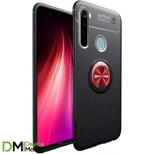 Чохол Deen Color Ring Xiaomi Redmi Note 8 Black/Red