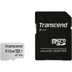 Карта пам'яті Transcend microSD 512GB 300S + адаптер