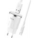 Сетевое зарядное устройство Hoco C37A 2.4A White + Micro cable - Фото 1