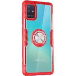 Чехол Deen Crystal Ring Samsung A51 прозрачный/Red