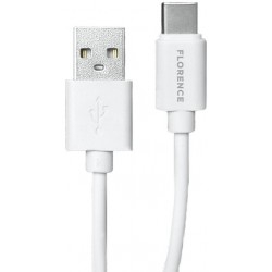 USB кабель Florence FL-2110-WT Type-C 1m 2A White