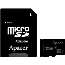 Карта пам'яті Apacer microSD 32GB UHS-I U1+ SD-адаптер (AP32GMCSH10U1-R) (R45MB/s)