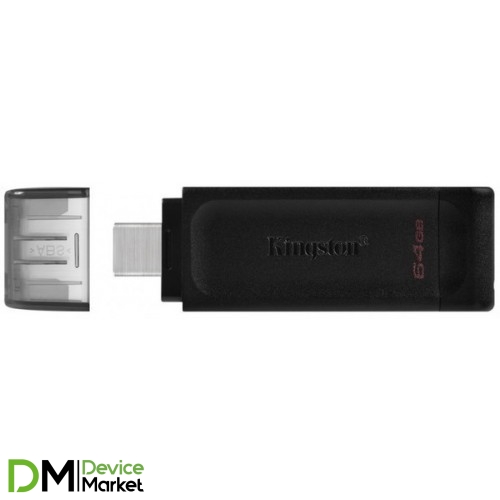 Флеш память Kingston DataTraveler 70 32GB, Type-C, USB 3.2 Black (DT70/32GB)