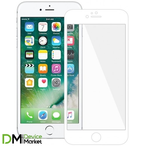 Защитное стекло для iPhone 7/8 Plus White