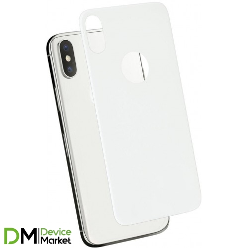 Защитное стекло iPhone X Back White