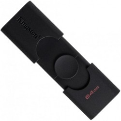 Флеш память Kingston DT Duo 64GB, Type-C/USB 3.2 Black