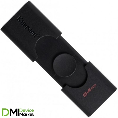 Флеш память Kingston DT Duo 64GB, Type-C/USB 3.2 Black
