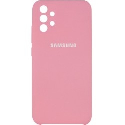 Silicone Case Full Camera для Samsung A72 A725 Light Pink