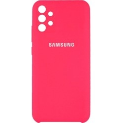 Silicone Case Full Camera для Samsung A72 A725 Shiny Pink