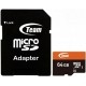 Карта памяти Team microSD 64GB UHS-I + SD-adapter - Фото 1