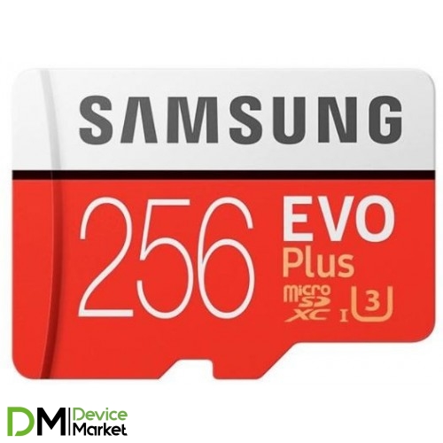 Карта памяти Samsung MicroSDXC 256GB Class 10 + Ad EVO PLUS V2 (MB-MC256HA/RU) R/W 100/90 Mb/s