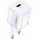 Сетевое зарядное устройство USAMS US-CC124 T36 20W Single Port Mini Fast Charger (EU) / white