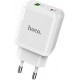 Мережевий зарядний пристрій Hoco N5 Favor dual port PD20W + QC3.0 charger (EU) / white - Фото 1