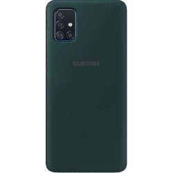 Silicone Case для Samsung A71 Pine Green