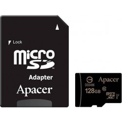 Карта пам'яті Apacer microSDXC 128GB UHS-I Class 10 + SD-адаптер (AP128GMCSX10U1-R)
