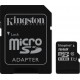 Карта памяти Kingston micro SD 16GB Class 10 + SD адаптер - Фото 1