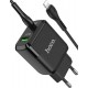 Сетевое зарядное устройство Hoco N5 Favor Dual Port PD20W+QC3.0 + кабель Type-C/Lightning Black