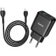 Сетевое зарядное устройство Hoco N5 Favor Dual Port PD20W+QC3.0 + кабель Type-C/Lightning Black - Фото 2