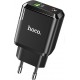 Мережевий зарядний пристрій Hoco N5 Favor Dual Port PD20W+QC3.0 Charger Black - Фото 1