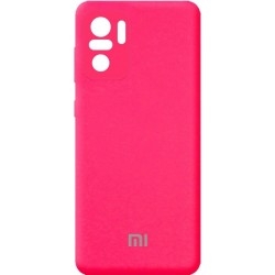 Silicone Cover Full Camera для Xiaomi Redmi Note 10/10s/Poco M5s Shiny Pink