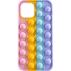 Чехол силиконовый 3D антистресс Pop it Bubble для iPhone 11 Pink/Light Dasheen
