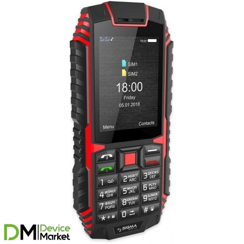 Телефон Sigma mobile X-treme DT68 DS Black/Red