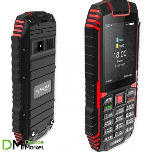 Телефон Sigma mobile X-treme DT68 DS Black/Red