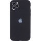 Silicone Case Full Camera Protective для iPhone 12/12 Pro Black - Фото 1