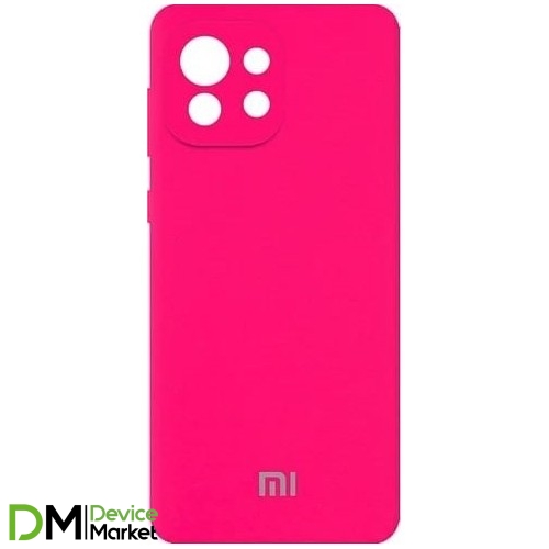 Silicone Cover Full Camera для Xiaomi Mi 11 Lite/11 Lite 5G Barbie Pink