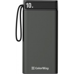 Power Bank ColorWay Metal Case 10000mAh Black (CW-PB100LPI1BK-D)