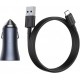 Автомобильное зарядное устройство Baseus Golden Contactor Pro 2USB 40W + cable USB to Type-C 5A Dark Gray (TZCCJD-A0G) - Фото 2