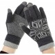 Перчатки iGlove для сенсорных экранов с орнаментом снежинка Light Grey