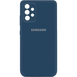 Silicone Case Full Camera для Samsung A72 A725 Navy Blue