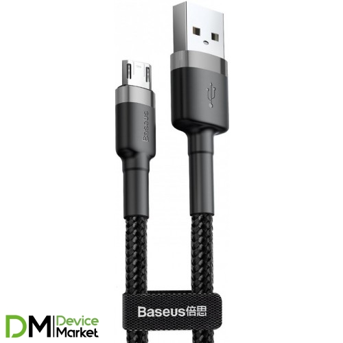 Кабель Baseus Cafule USB to Micro 1.5A 2m Gray/Black (CAMKLF-CG1)