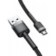 Кабель Baseus Cafule USB to Micro 1.5A 2m Gray/Black (CAMKLF-CG1) - Фото 3