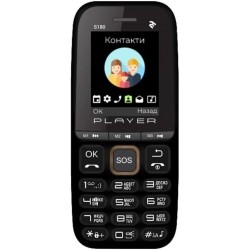 Телефон 2E S180 2021 DS Black/Gold (без ЗУ)