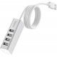 USB HUB HOCO HB1 4USB Line Machine 0.8m Silver - Фото 1