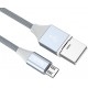 Кабель Hoco U40B USB magnetic to Micro Gray - Фото 2