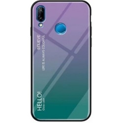 Чохол Glass Gradient Hello для Xiaomi Redmi 7 Purple/Blue