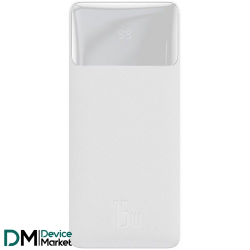Power Bank Baseus Bipow Digital Display 15W 30000mAh White (PPDML-K02)