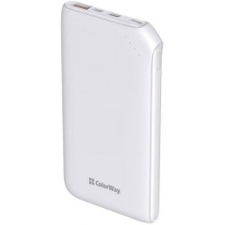 Power Bank ColorWay Soft Touch 10000mAh White (CW-PB100LPE3WT-PD)