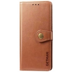 Чехол-книжка Getman Gallant для Xiaomi Redmi Note 10 5G/Note 11SE 5G/Poco M3 Pro Коричневый