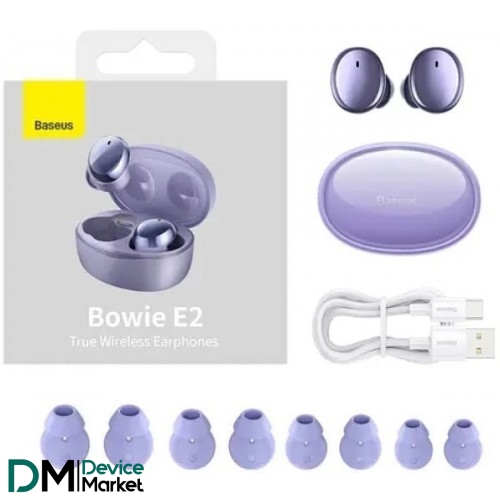 Bluetooth-гарнитура Baseus Bowie E2 TWS Purple (NGTW090005)
